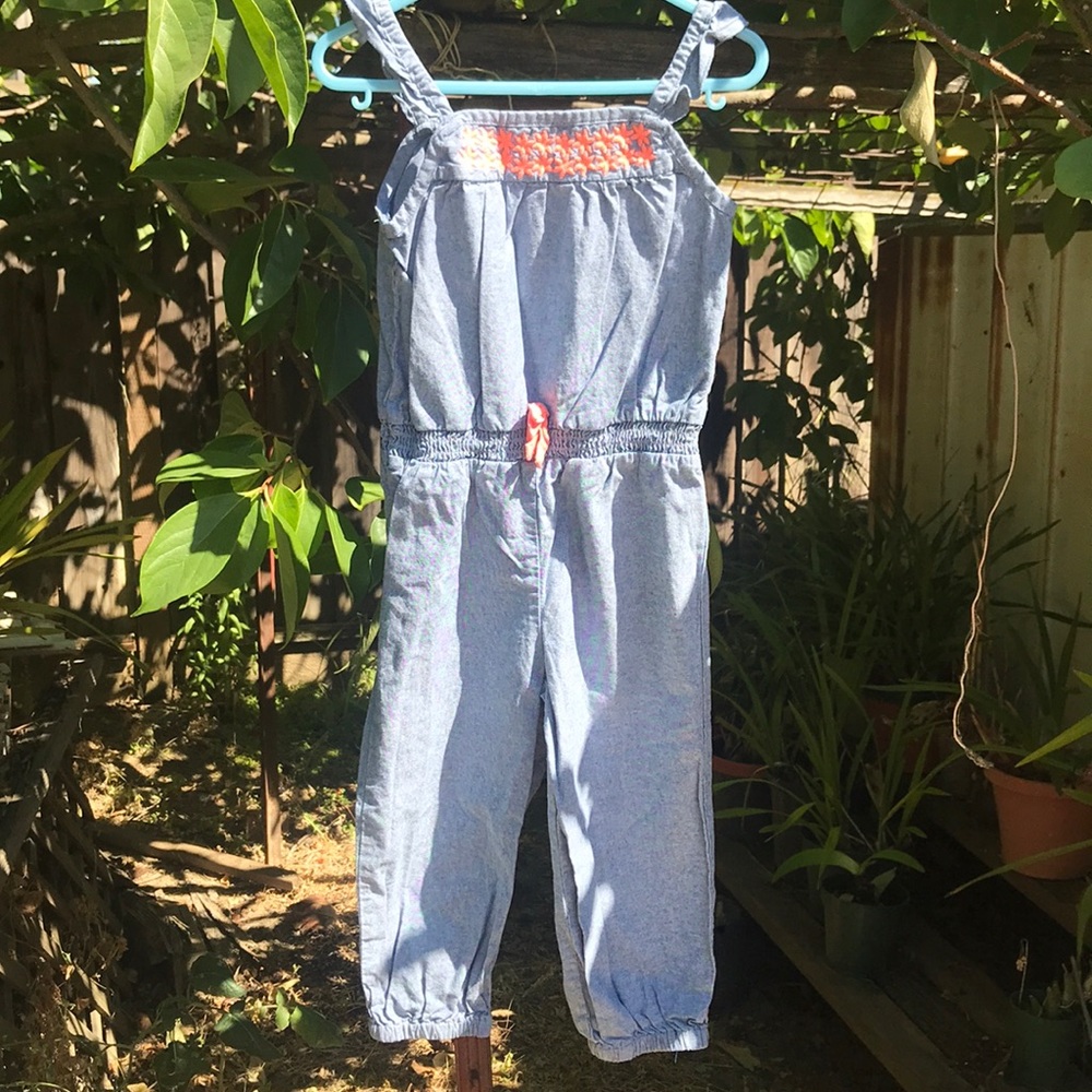Girls Denim Romper